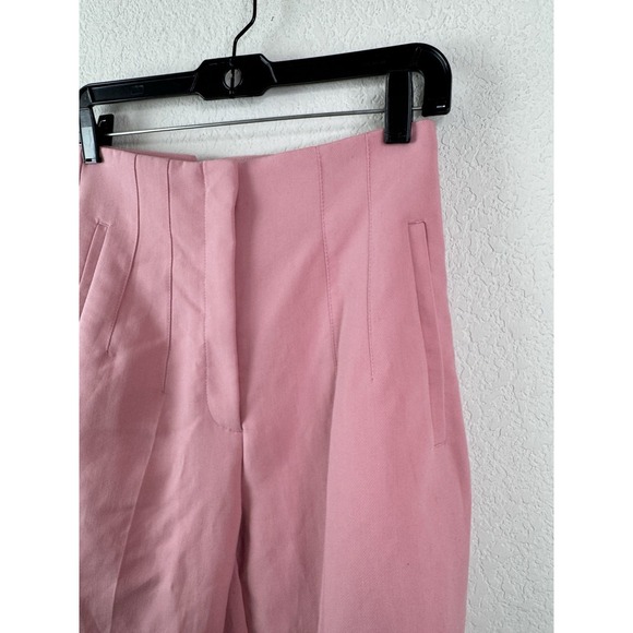 Zara Woman High Waist Tailored Pants Pink Bubblegum Women's M Preppy Barbiecore - Picture 8 of 11